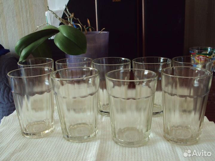 Стаканы граненые широкий ободок 14 гран 60 х годов