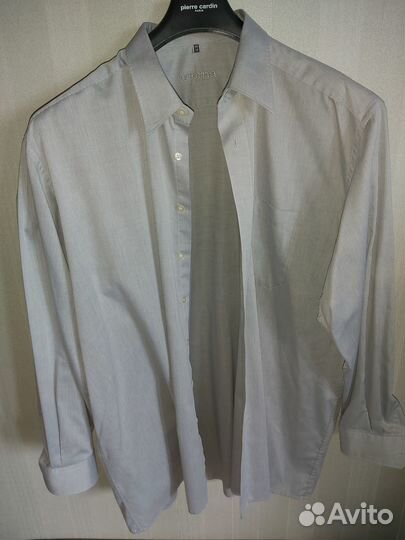 Сорочка мужская Eterna. Размер 46/18. Серая