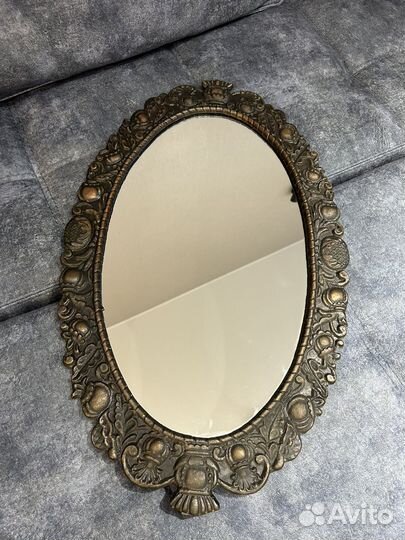 Зеркало настенное СССР с полкой