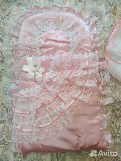 Конверт на выписку для девочки демисезон