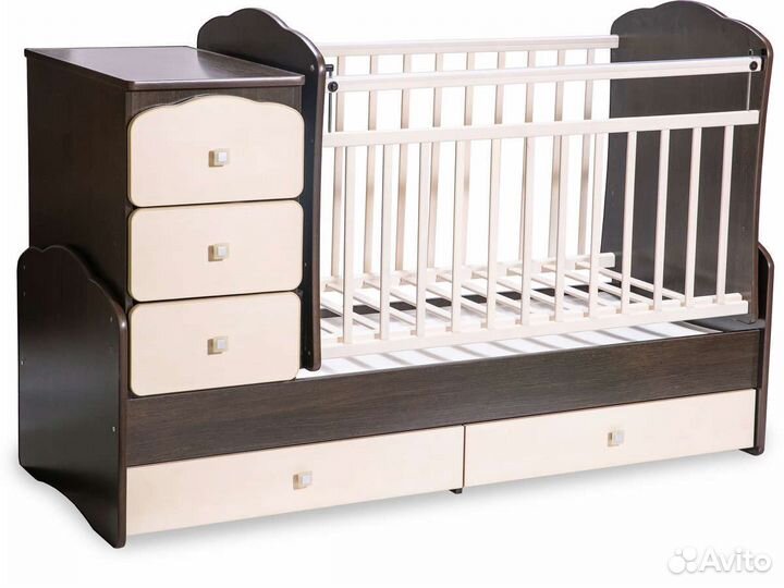 Кроватка трансформер с маятником