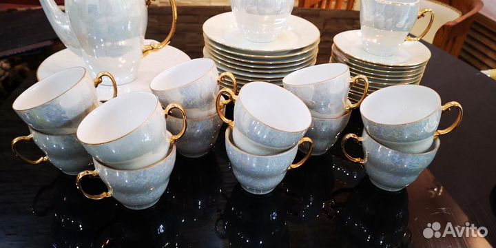 Сервиз фарфор, перламутр. Польша. Винтаж. СССР
