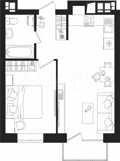 1-к. квартира, 38,1 м², 9/24 эт.