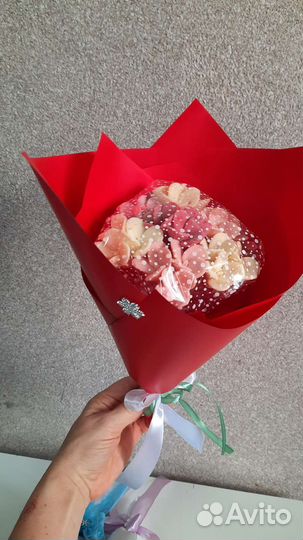 Шоколадные букеты из роз,гортензий,пионов,малинок