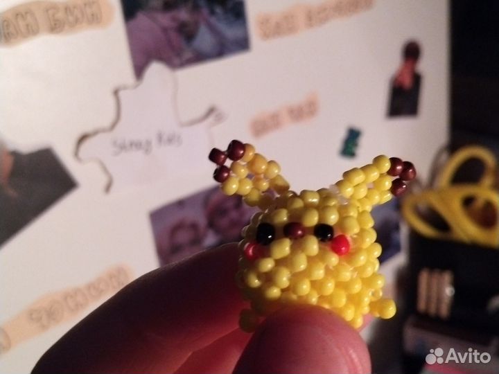 Пикачу из бисера от фанатка стрей кидс