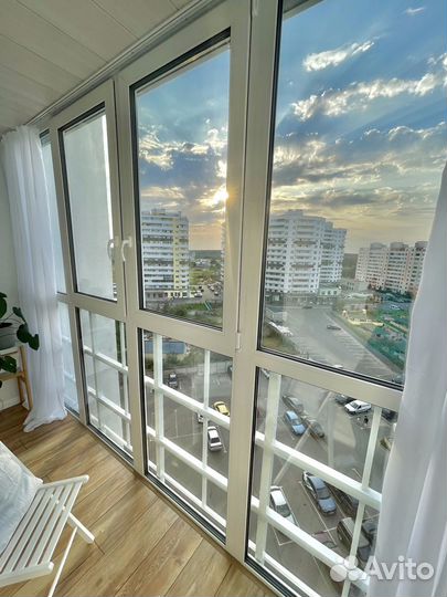 Теплое остекление балкона v-5497