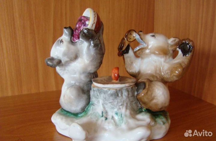 Чернильница СССР медвежата сладкоежки