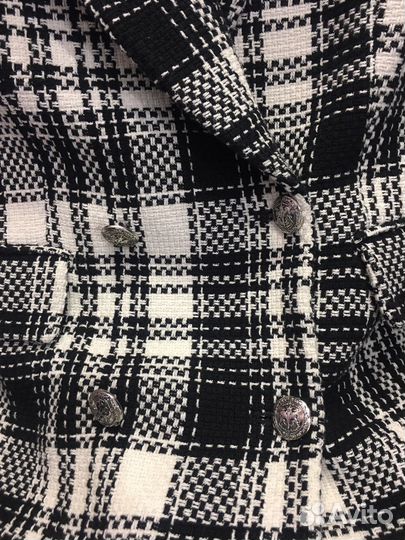 Твидовый пиджак zara s