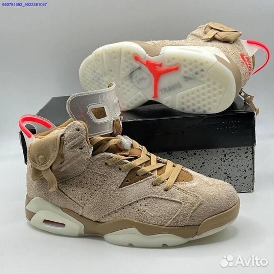 Кроссовки Nike Air Jordan 6 Retro x Travis Scott (Арт.35678)