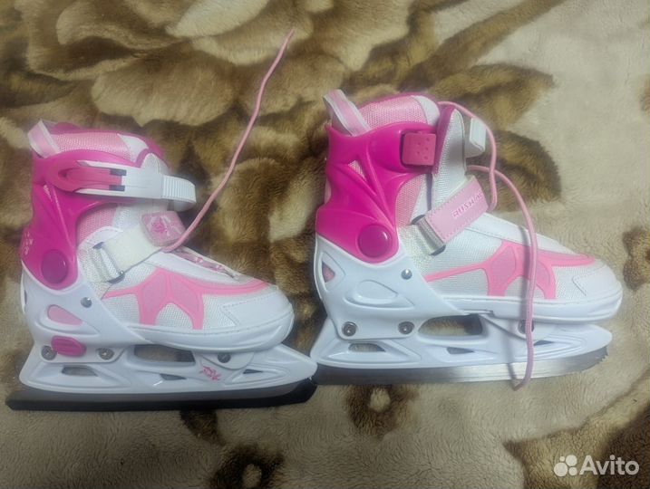 Детские раздвижные коньки размер 33-36