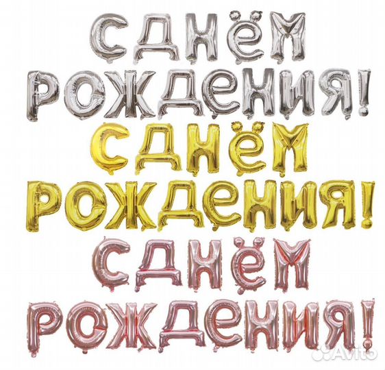 Фальгированные шары с днём рождения
