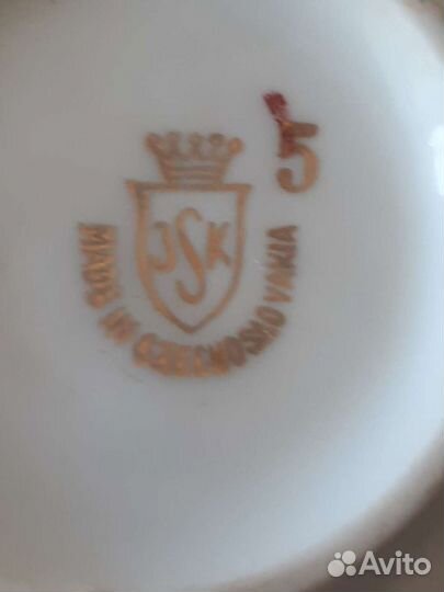 Чайно-кофейная пара Чехословакия цена за 6 шт