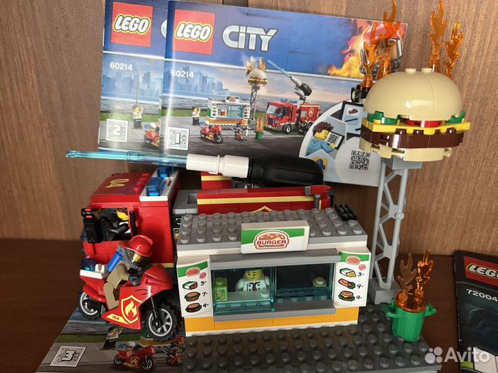 Lego City Fire 60214 Пожар в бургер-кафе