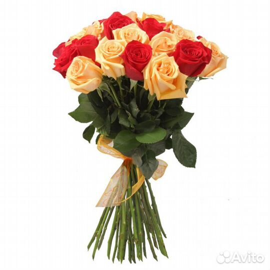 Букет из 19 роз Свежесть 50 см