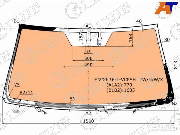 Стекло лобовое toyota land cruiser