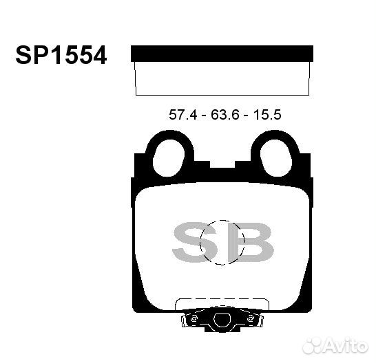 Колодки тормозные задние SP1554 SP1554 Sangsin