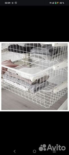 Проволочная корзина Икея для гардероба