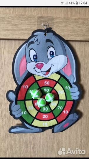 Дартс для детей на липучках мартышка заяц слон