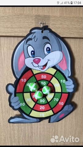 Дартс для детей на липучках мартышка заяц слон