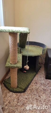 Когтеточка домик для кошки новый