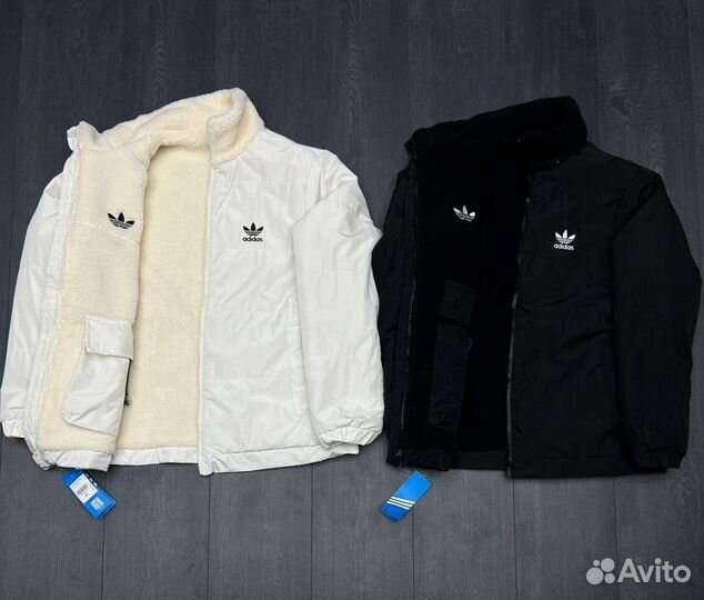 Куртка adidas двухсторонняя барашка