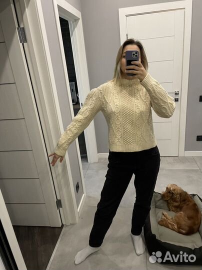 Свитер ручной вязки шерстяной