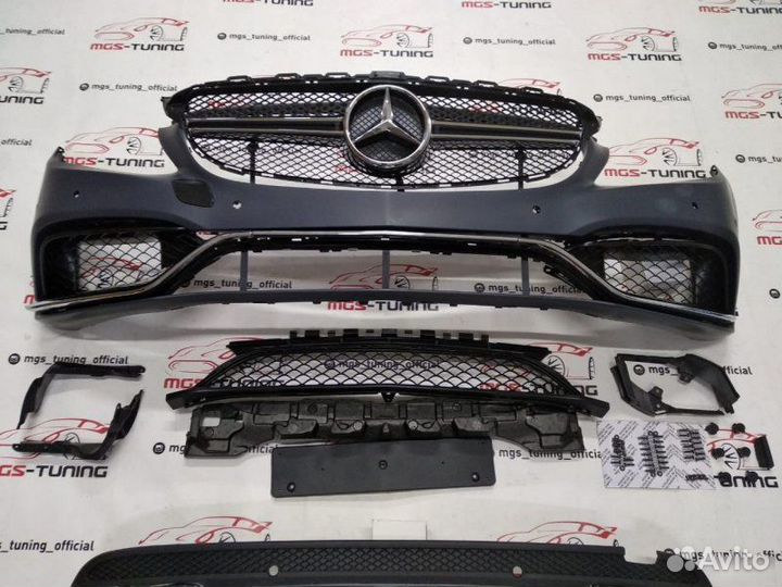 Бампер + диффузор с насадками Mercedes 205 С63 AMG