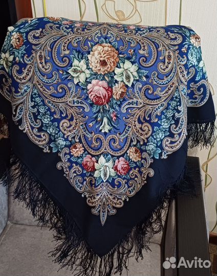 Павловопосадский платок шерсть новый