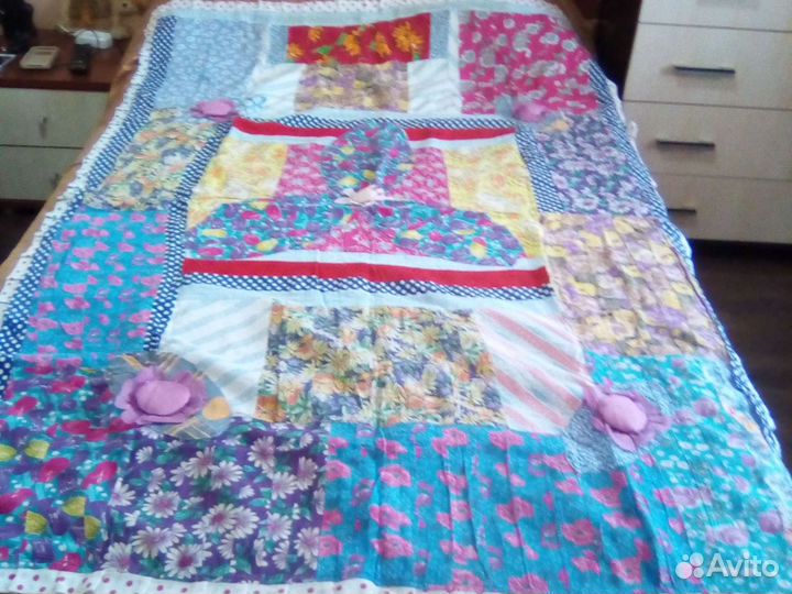 Лоскутные покрывало двухсторонние