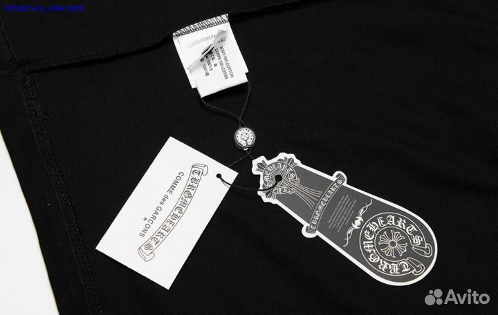 Футболка Chrome hearts чёрная с карманом