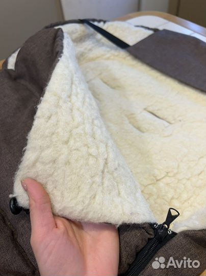 Конверт зимний шерстяной (для новорождённых)