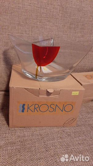 Салатник и ваза Krosno ручная работа