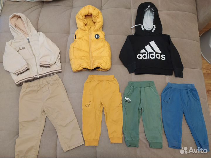 Большой пакет одежды на мальчика 86-92