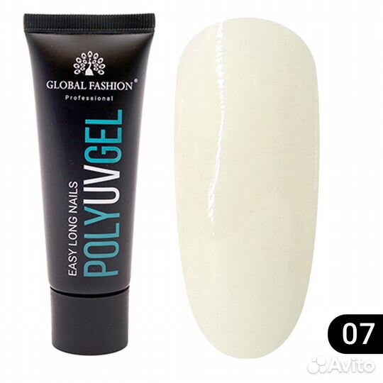 Поли UV гель (Полигель) Global Fashion 30 г 07 (мо