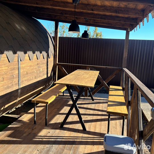 Баня на дровах с сибирским чаном