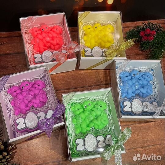 Набор из мыла ручной работы на Новый год