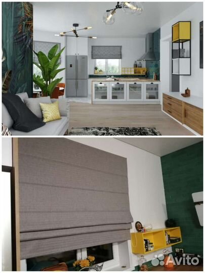 Стирка штор, химчистка штор, повеска штор