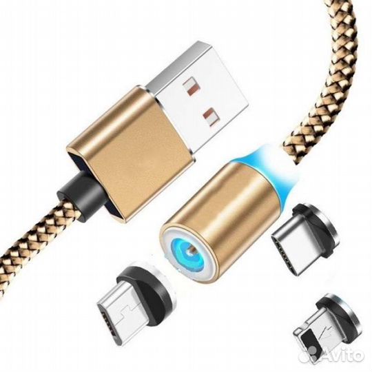 Магнитный провод для type-c, micro usb, iPhone