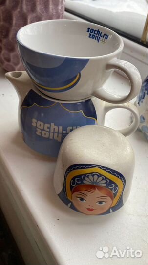 Чайный набор Матрешка. Сочи 2014.Сувенирная