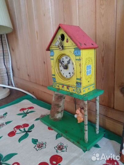 Игрушка качели часы белка СССР
