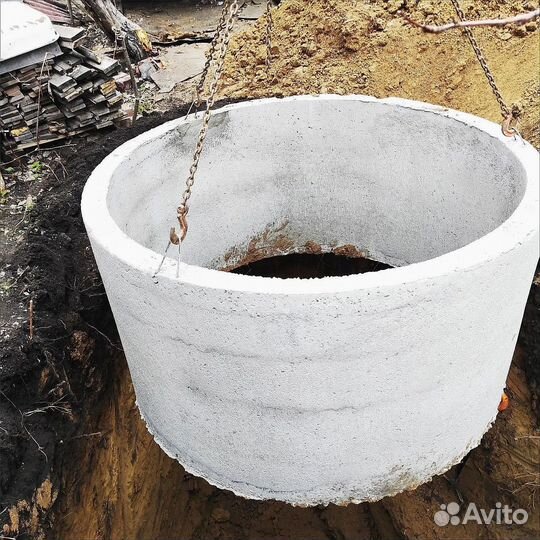 Септик с установкой/ жб кольца/ металл