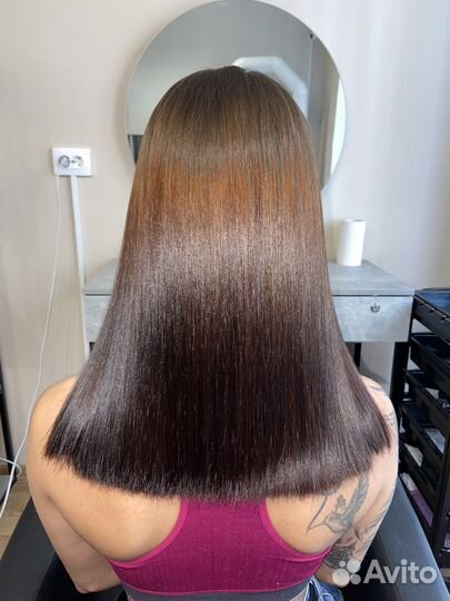 Кератиновое выпрямление волос