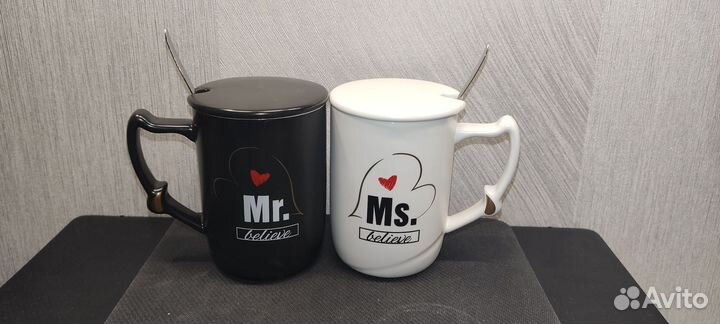 Парные кружки для влюбленных Мистер и Миссис