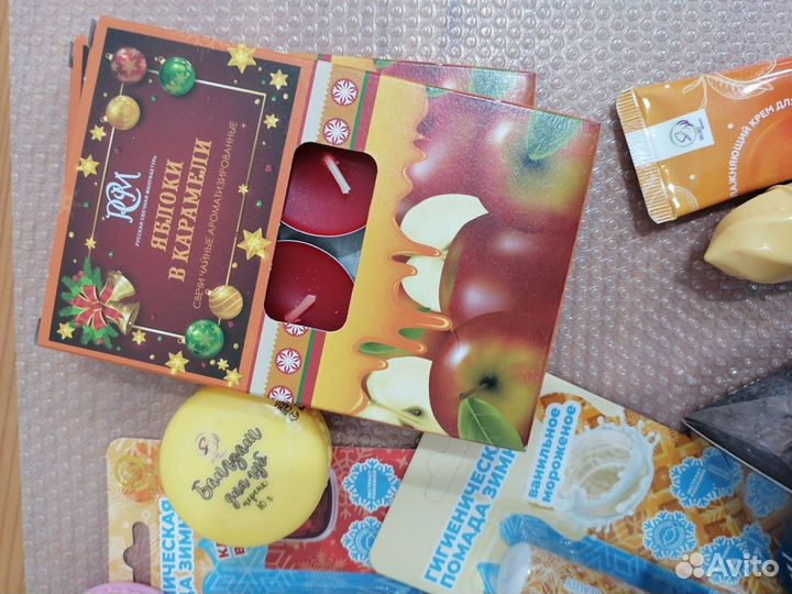 Бальзам для губ, свечи, крем