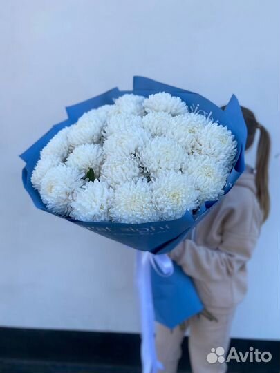 Букет гигант из одноголовой хризантемы