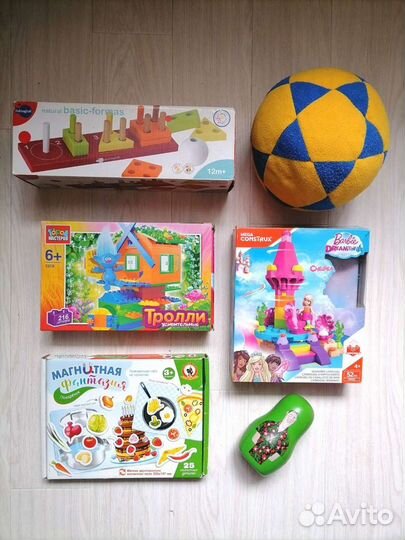Игрушки, игры и конструкторы от 0.5 до 7 лет