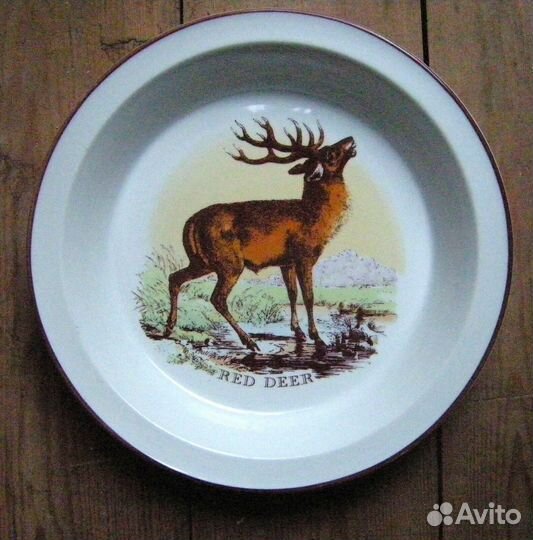 Блюдо с оленем керамическое, редкое