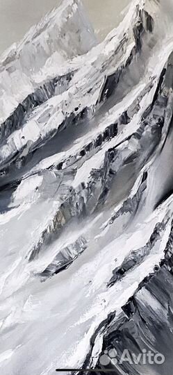 Картина маслом Горы Снежные вершины