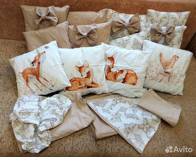 Бортики в кроватку трансформер с постельным бельем