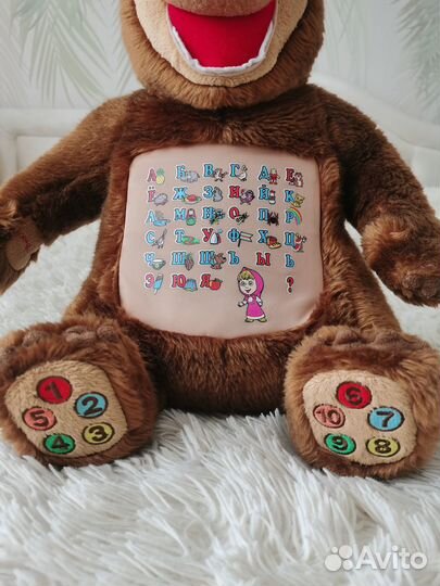 Интерактивная игрушка Мишка обучающий азбуке